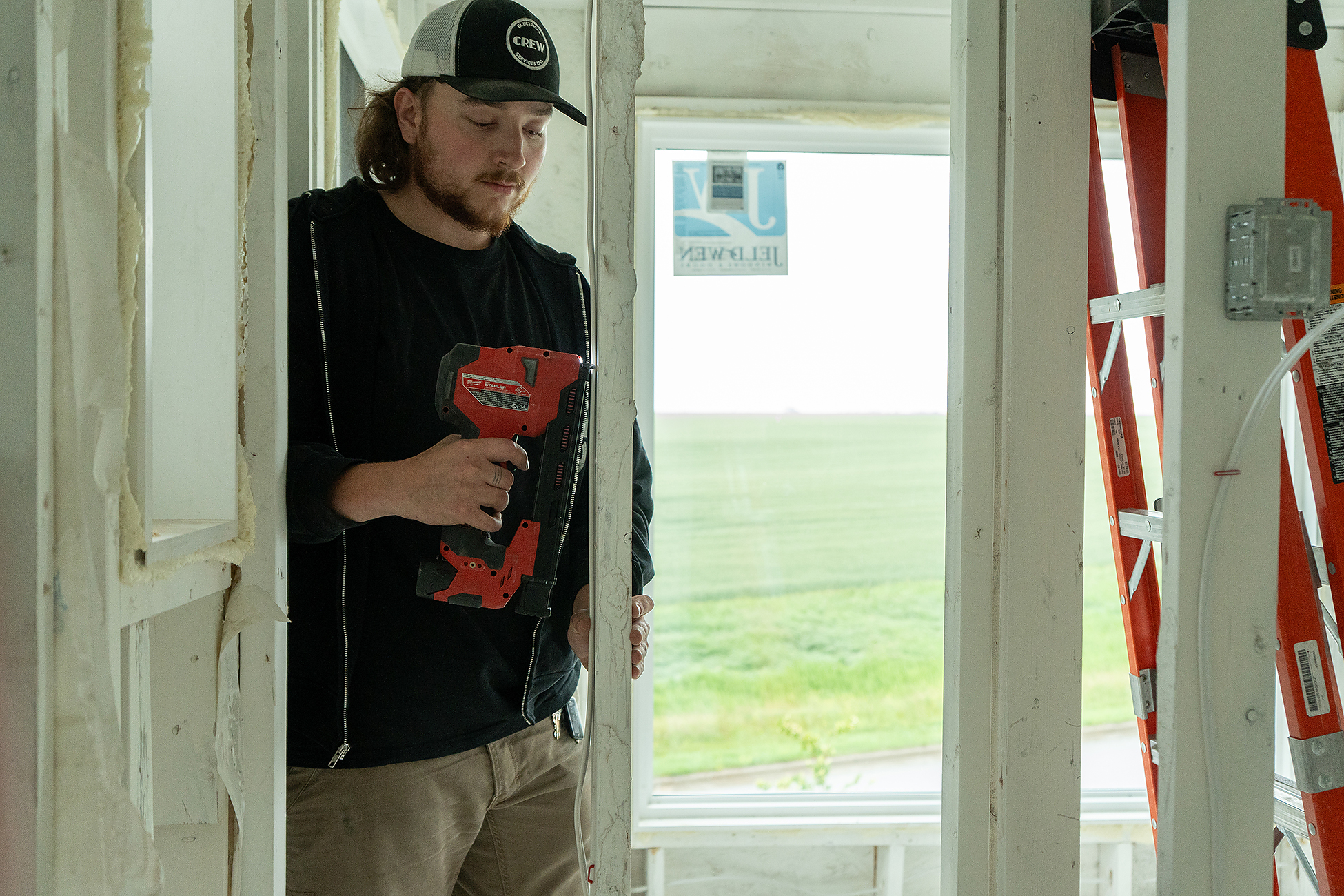 Altadore basement renovation electrical planning by Crew Electrical Services with new recessed lighting