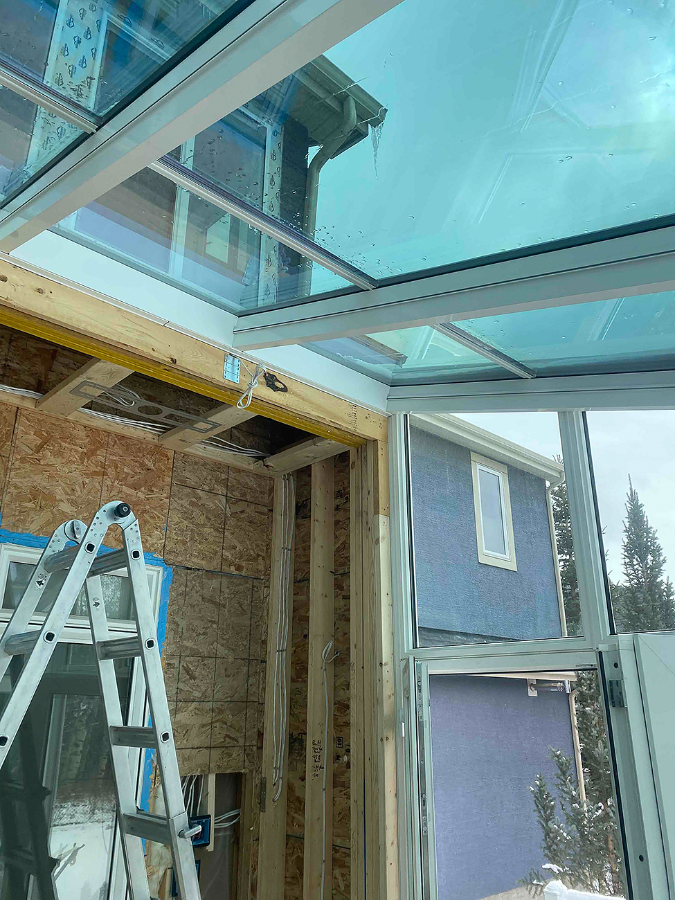 Crew Electrical Services meeting a Calgary electrical inspector after a rough-in