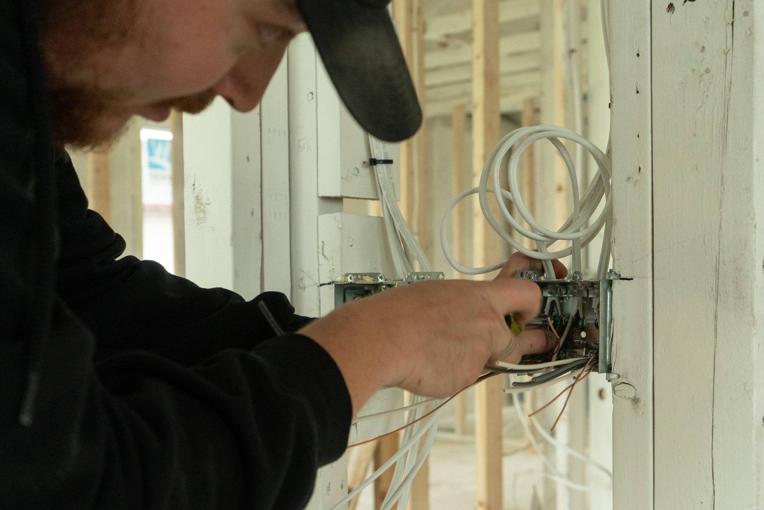 Crew Electrical Services smart dimmer switch setup in a Springbank Hill living room