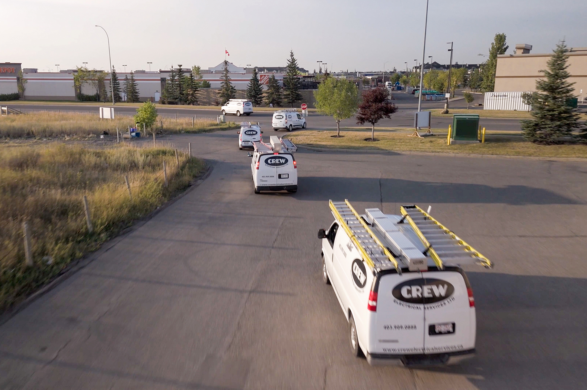 Temporary power and heat support for a commercial restoration project in Calgary