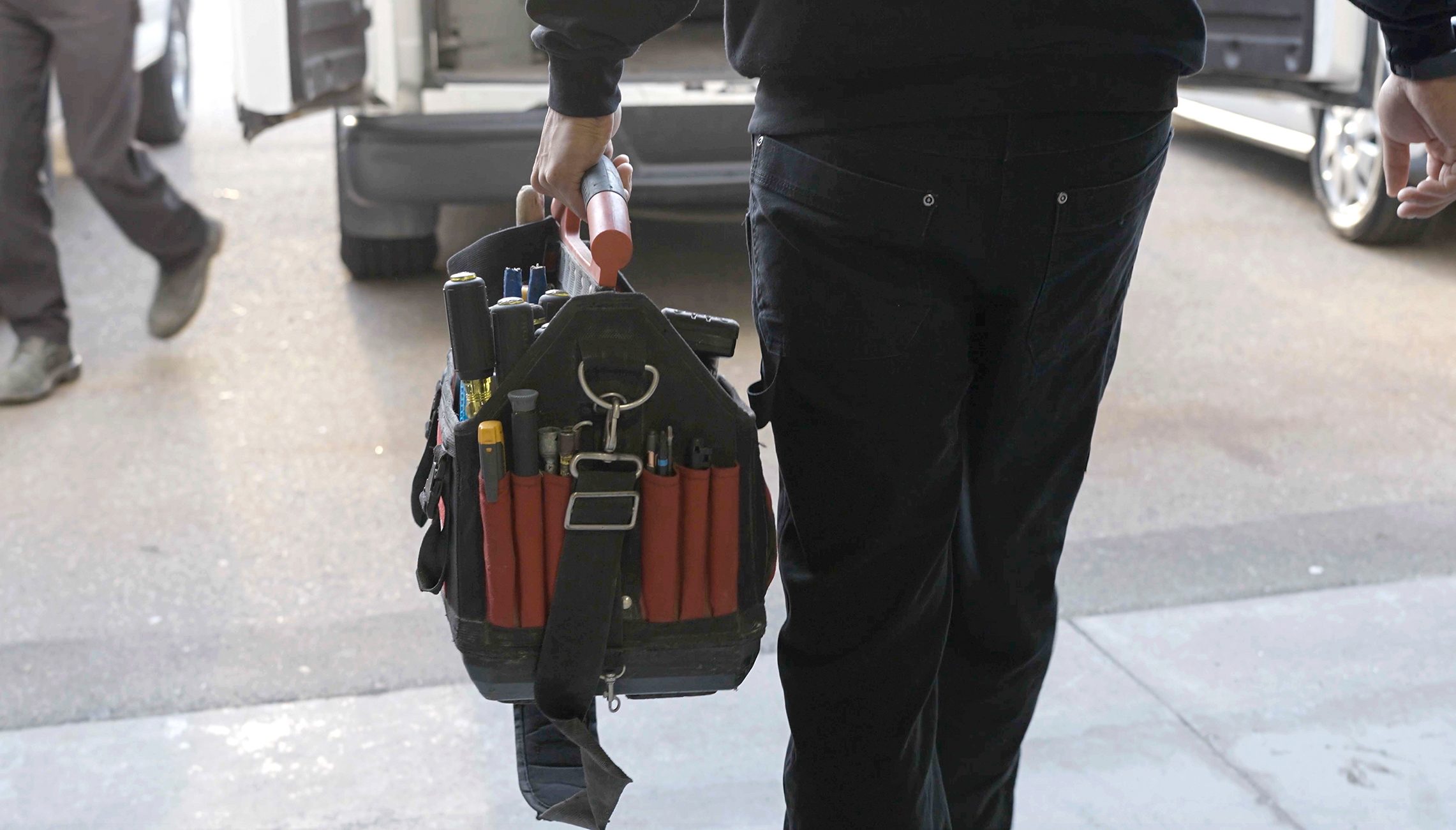 Temporary electric heat equipment installed at a disaster recovery project in Calgary