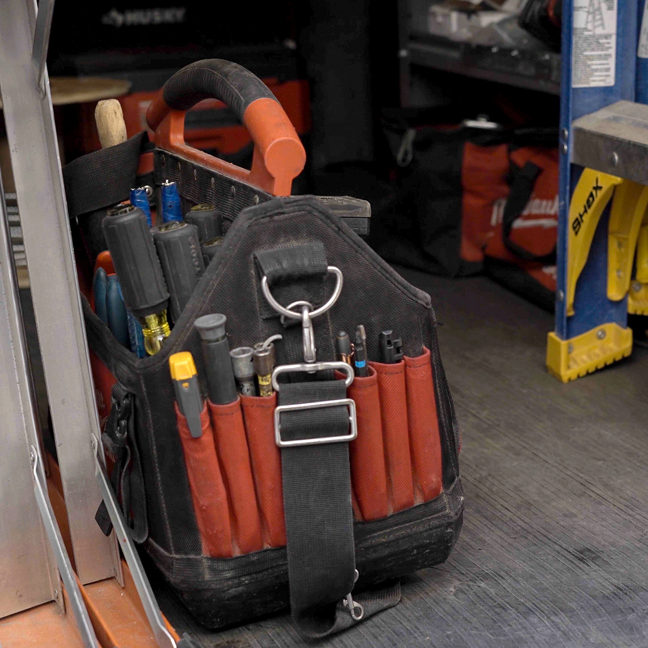Crew Electrical Services electrician arriving in a company van for a Calgary service call
